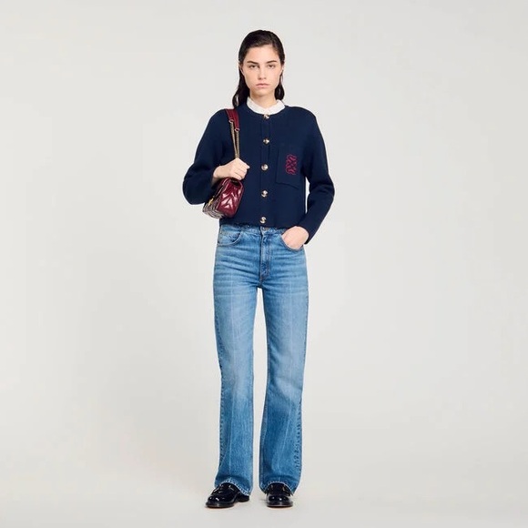 Sandro Flare Jeans 34 EUC - Picture 1 of 14